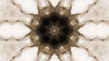 Soyut boya fırça mürekkep patlayabilir formanın düzgün kavramı simetrik desen süs dekoratif Kaleidoscope hareketi geometrik daire ve yıldız şekli