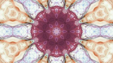 Soyut boya fırça mürekkep patlayabilir formanın düzgün kavramı simetrik desen süs dekoratif Kaleidoscope hareketi geometrik daire ve yıldız şekli