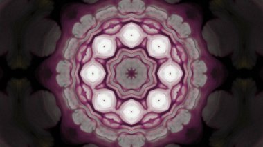 Soyut boya fırça mürekkep patlayabilir formanın düzgün kavramı simetrik desen süs dekoratif Kaleidoscope hareketi geometrik daire ve yıldız şekli