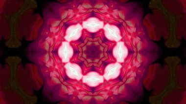 Soyut boya fırça mürekkep patlayabilir formanın düzgün kavramı simetrik desen süs dekoratif Kaleidoscope hareketi geometrik daire ve yıldız şekli