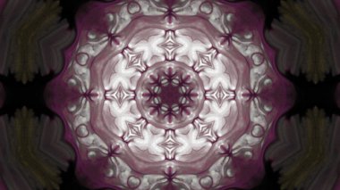 Soyut boya fırça mürekkep patlayabilir formanın düzgün kavramı simetrik desen süs dekoratif Kaleidoscope hareketi geometrik daire ve yıldız şekli