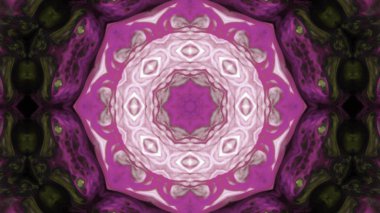 Soyut boya fırça mürekkep patlayabilir formanın düzgün kavramı simetrik desen süs dekoratif Kaleidoscope hareketi geometrik daire ve yıldız şekli