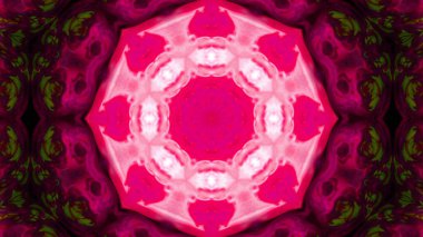 Soyut boya fırça mürekkep patlayabilir formanın düzgün kavramı simetrik desen süs dekoratif Kaleidoscope hareketi geometrik daire ve yıldız şekli