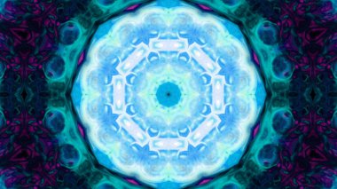 Soyut boya fırça mürekkep patlayabilir formanın düzgün kavramı simetrik desen süs dekoratif Kaleidoscope hareketi geometrik daire ve yıldız şekli