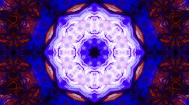 Soyut boya fırça mürekkep patlayabilir formanın düzgün kavramı simetrik desen süs dekoratif Kaleidoscope hareketi geometrik daire ve yıldız şekli