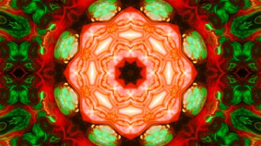 Soyut boya fırça mürekkep patlayabilir formanın düzgün kavramı simetrik desen süs dekoratif Kaleidoscope hareketi geometrik daire ve yıldız şekli