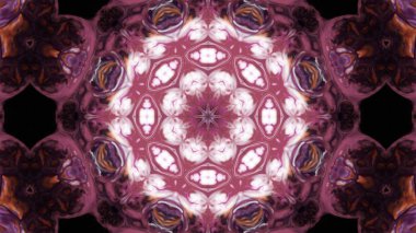 Soyut boya fırça mürekkep patlayabilir formanın düzgün kavramı simetrik desen süs dekoratif Kaleidoscope hareketi geometrik daire ve yıldız şekli