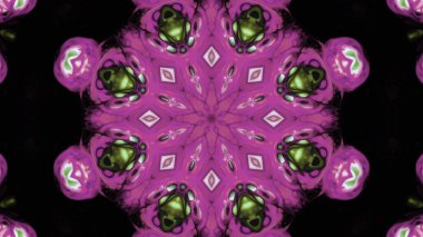 Soyut boya fırça mürekkep patlayabilir formanın düzgün kavramı simetrik desen süs dekoratif Kaleidoscope hareketi geometrik daire ve yıldız şekli