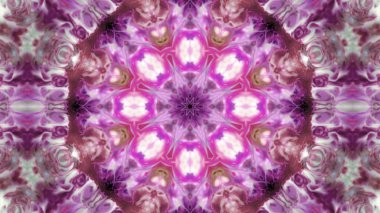 Soyut boya fırça mürekkep patlayabilir formanın düzgün kavramı simetrik desen süs dekoratif Kaleidoscope hareketi geometrik daire ve yıldız şekli