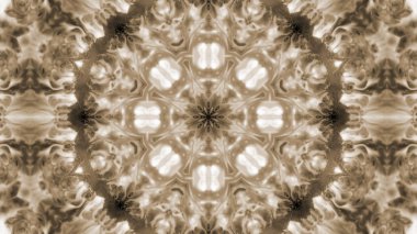 Soyut boya fırça mürekkep patlayabilir formanın düzgün kavramı simetrik desen süs dekoratif Kaleidoscope hareketi geometrik daire ve yıldız şekli