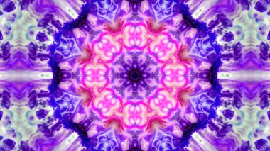 Soyut boya fırça mürekkep patlayabilir formanın düzgün kavramı simetrik desen süs dekoratif Kaleidoscope hareketi geometrik daire ve yıldız şekli