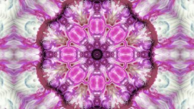 Soyut boya fırça mürekkep patlayabilir formanın düzgün kavramı simetrik desen süs dekoratif Kaleidoscope hareketi geometrik daire ve yıldız şekli