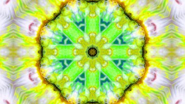 Soyut boya fırça mürekkep patlayabilir formanın düzgün kavramı simetrik desen süs dekoratif Kaleidoscope hareketi geometrik daire ve yıldız şekli