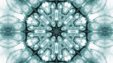 Soyut boya fırça mürekkep patlayabilir formanın düzgün kavramı simetrik desen süs dekoratif Kaleidoscope hareketi geometrik daire ve yıldız şekli