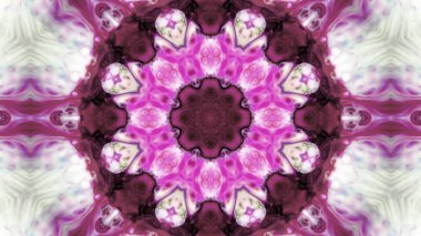 Soyut boya fırça mürekkep patlayabilir formanın düzgün kavramı simetrik desen süs dekoratif Kaleidoscope hareketi geometrik daire ve yıldız şekli