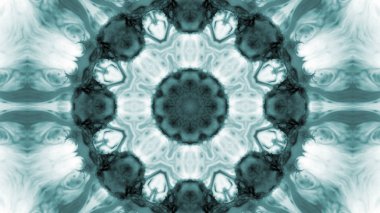 Soyut boya fırça mürekkep patlayabilir formanın düzgün kavramı simetrik desen süs dekoratif Kaleidoscope hareketi geometrik daire ve yıldız şekli