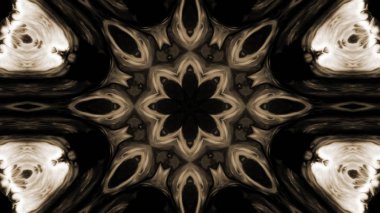 Soyut boya fırça mürekkep patlayabilir formanın düzgün kavramı simetrik desen süs dekoratif Kaleidoscope hareketi geometrik daire ve yıldız şekli