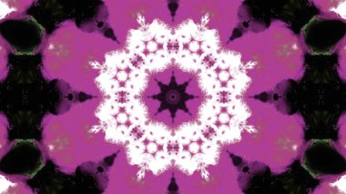 Soyut boya fırça mürekkep patlayabilir formanın düzgün kavramı simetrik desen süs dekoratif Kaleidoscope hareketi geometrik daire ve yıldız şekli