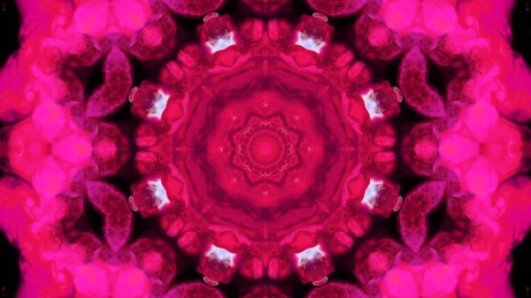 Soyut boya fırça mürekkep patlayabilir formanın düzgün kavramı simetrik desen süs dekoratif Kaleidoscope hareketi geometrik daire ve yıldız şekli