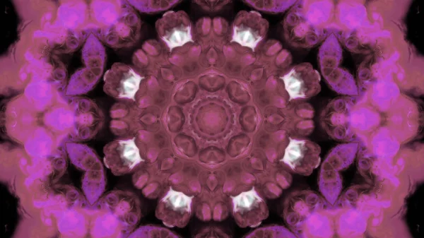 Soyut boya fırça mürekkep patlayabilir formanın düzgün kavramı simetrik desen süs dekoratif Kaleidoscope hareketi geometrik daire ve yıldız şekli