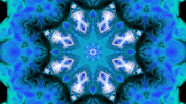 Soyut boya fırça mürekkep patlayabilir formanın düzgün kavramı simetrik desen süs dekoratif Kaleidoscope hareketi geometrik daire ve yıldız şekli