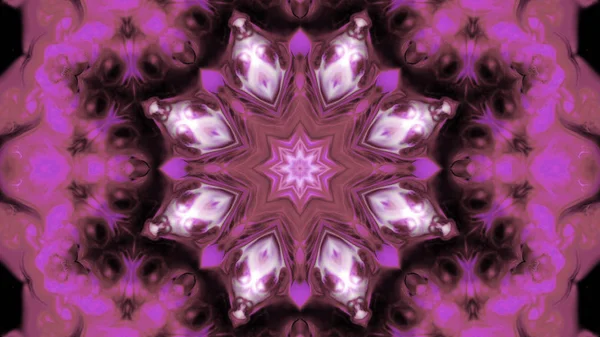 Soyut boya fırça mürekkep patlayabilir formanın düzgün kavramı simetrik desen süs dekoratif Kaleidoscope hareketi geometrik daire ve yıldız şekli