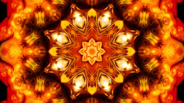 Soyut boya fırça mürekkep patlayabilir formanın düzgün kavramı simetrik desen süs dekoratif Kaleidoscope hareketi geometrik daire ve yıldız şekli