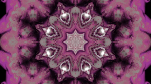 Soyut boya fırça mürekkep patlayabilir formanın düzgün kavramı simetrik desen süs dekoratif Kaleidoscope hareketi geometrik daire ve yıldız şekli