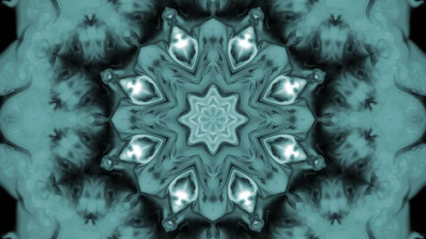 Soyut boya fırça mürekkep patlayabilir formanın düzgün kavramı simetrik desen süs dekoratif Kaleidoscope hareketi geometrik daire ve yıldız şekli