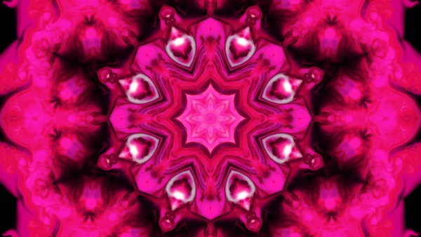 Soyut boya fırça mürekkep patlayabilir formanın düzgün kavramı simetrik desen süs dekoratif Kaleidoscope hareketi geometrik daire ve yıldız şekli