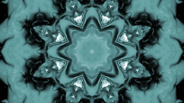 Soyut boya fırça mürekkep patlayabilir formanın düzgün kavramı simetrik desen süs dekoratif Kaleidoscope hareketi geometrik daire ve yıldız şekli