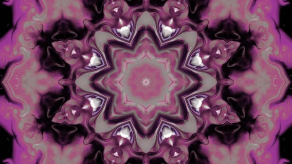 Soyut boya fırça mürekkep patlayabilir formanın düzgün kavramı simetrik desen süs dekoratif Kaleidoscope hareketi geometrik daire ve yıldız şekli