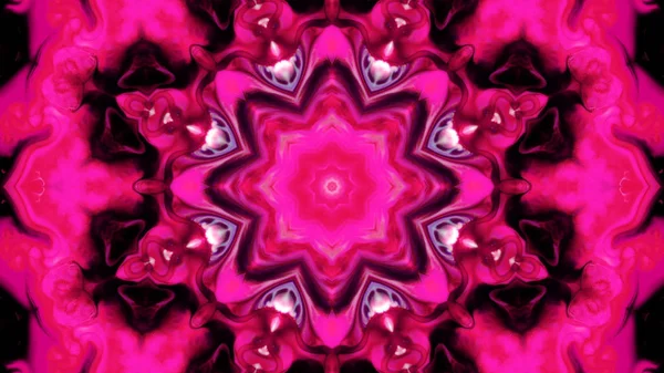 Soyut boya fırça mürekkep patlayabilir formanın düzgün kavramı simetrik desen süs dekoratif Kaleidoscope hareketi geometrik daire ve yıldız şekli