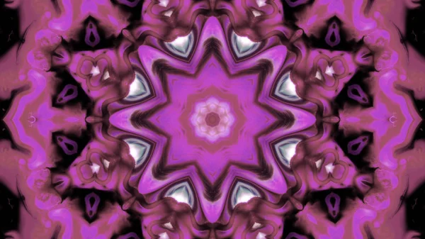 Soyut boya fırça mürekkep patlayabilir formanın düzgün kavramı simetrik desen süs dekoratif Kaleidoscope hareketi geometrik daire ve yıldız şekli