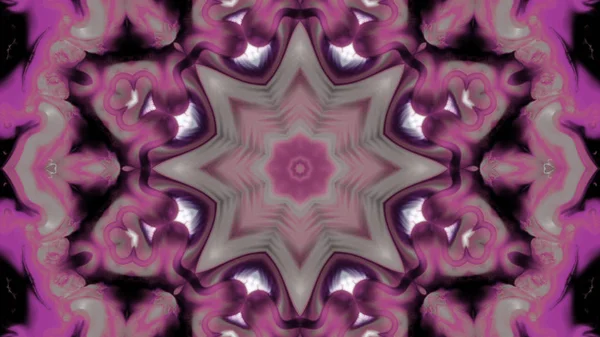 Soyut boya fırça mürekkep patlayabilir formanın düzgün kavramı simetrik desen süs dekoratif Kaleidoscope hareketi geometrik daire ve yıldız şekli