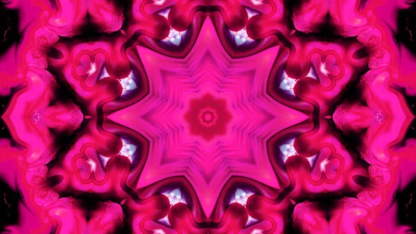 Soyut boya fırça mürekkep patlayabilir formanın düzgün kavramı simetrik desen süs dekoratif Kaleidoscope hareketi geometrik daire ve yıldız şekli