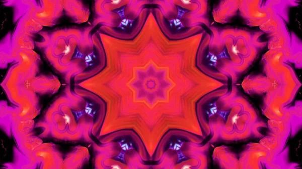 Soyut boya fırça mürekkep patlayabilir formanın düzgün kavramı simetrik desen süs dekoratif Kaleidoscope hareketi geometrik daire ve yıldız şekli