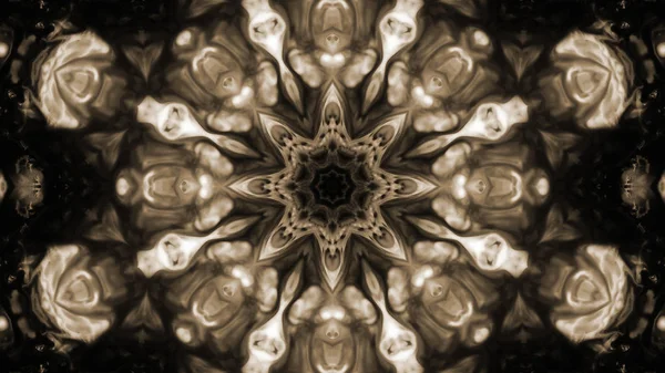 Soyut boya fırça mürekkep patlayabilir formanın düzgün kavramı simetrik desen süs dekoratif Kaleidoscope hareketi geometrik daire ve yıldız şekli