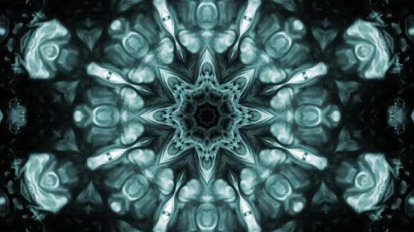 Soyut boya fırça mürekkep patlayabilir formanın düzgün kavramı simetrik desen süs dekoratif Kaleidoscope hareketi geometrik daire ve yıldız şekli