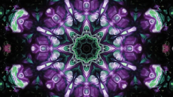 Soyut boya fırça mürekkep patlayabilir formanın düzgün kavramı simetrik desen süs dekoratif Kaleidoscope hareketi geometrik daire ve yıldız şekli