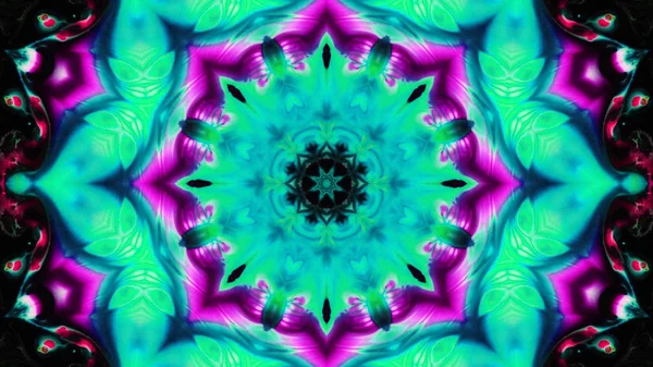 Soyut boya fırça mürekkep patlayabilir formanın düzgün kavramı simetrik desen süs dekoratif Kaleidoscope hareketi geometrik daire ve yıldız şekli