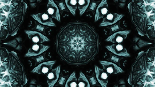 Soyut boya fırça mürekkep patlayabilir formanın düzgün kavramı simetrik desen süs dekoratif Kaleidoscope hareketi geometrik daire ve yıldız şekli