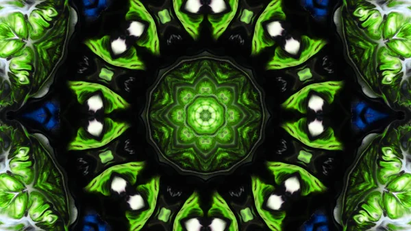 Soyut boya fırça mürekkep patlayabilir formanın düzgün kavramı simetrik desen süs dekoratif Kaleidoscope hareketi geometrik daire ve yıldız şekli
