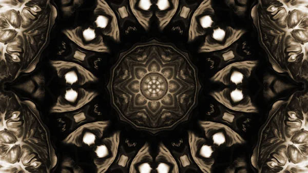 Soyut boya fırça mürekkep patlayabilir formanın düzgün kavramı simetrik desen süs dekoratif Kaleidoscope hareketi geometrik daire ve yıldız şekli