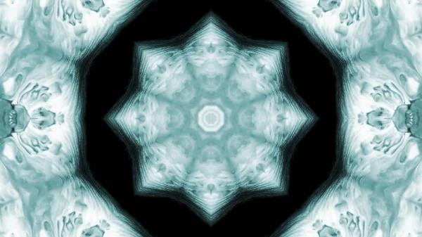 Soyut boya fırça mürekkep patlayabilir formanın düzgün kavramı simetrik desen süs dekoratif Kaleidoscope hareketi geometrik daire ve yıldız şekli