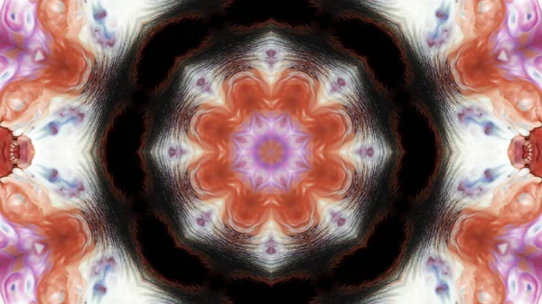 Soyut boya fırça mürekkep patlayabilir formanın düzgün kavramı simetrik desen süs dekoratif Kaleidoscope hareketi geometrik daire ve yıldız şekli