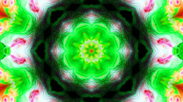 Soyut boya fırça mürekkep patlayabilir formanın düzgün kavramı simetrik desen süs dekoratif Kaleidoscope hareketi geometrik daire ve yıldız şekli