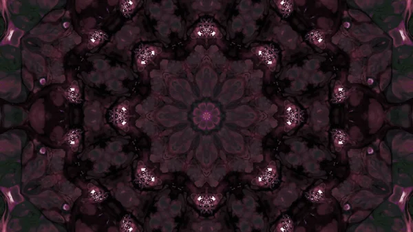 Soyut boya fırça mürekkep patlayabilir formanın düzgün kavramı simetrik desen süs dekoratif Kaleidoscope hareketi geometrik daire ve yıldız şekli