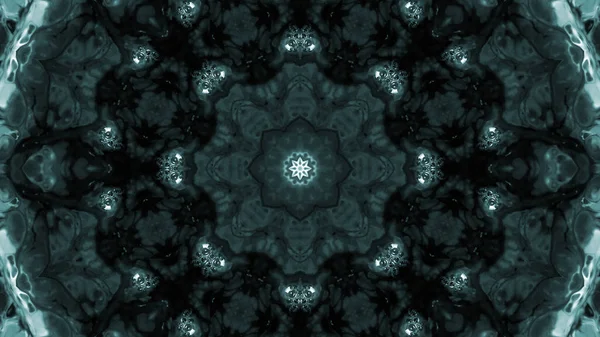 Soyut boya fırça mürekkep patlayabilir formanın düzgün kavramı simetrik desen süs dekoratif Kaleidoscope hareketi geometrik daire ve yıldız şekli