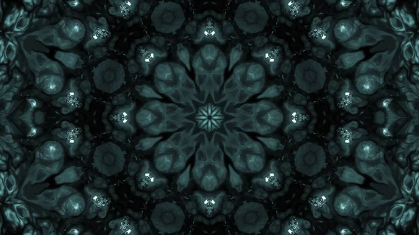 Soyut boya fırça mürekkep patlayabilir formanın düzgün kavramı simetrik desen süs dekoratif Kaleidoscope hareketi geometrik daire ve yıldız şekli